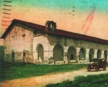 San Fernando California CA San Fernando Mission w Antique Car 1920s Vtg ... - £3.09 GBP