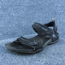 Teva 4291 Men Sport Sandals Black Synthetic Hook &amp; Loop Size 9 Medium - £19.55 GBP