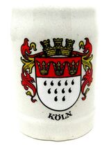 Köln Beer Stein Mug Miniature Stoneware Ceramic Cologne West Germany Vin... - $14.84