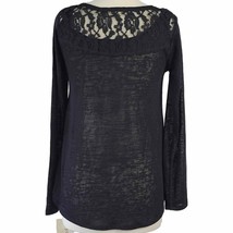 Rewind Women Shirt Size M Black New Lace Trendy Whimsigoth Long Sleeve C... - £10.80 GBP