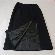 Focus 2000 By Charles Glueck Woman’s Back Zip & Slit Pull-On Black Skirt Size 8 image 2