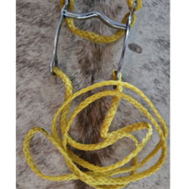 Nylon Rope Bridle poly-nylon with Curb Bit Yellow USED image 3