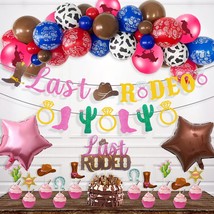 Last Rodeo Bachelorette Party Decorations, Western Cowgirl Theme Balloon Garland - £24.66 GBP