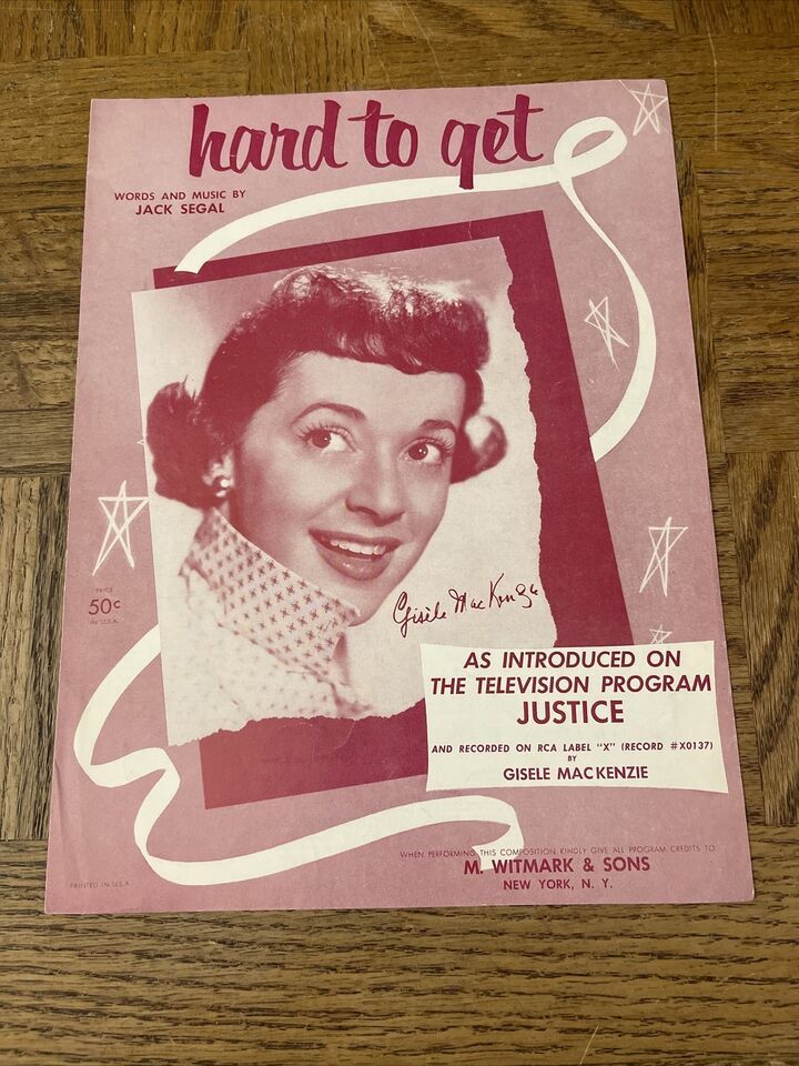 Hard To Get Sheet Music - $15.89
