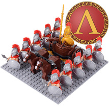 Greece Medieval Spartans Knight Warriors War Chariot Military Minifigure... - $24.99