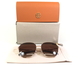 Tory Burch Sunglasses TY6108 335313 Rose Gold Chain Detail Wire Rim Brown Lenses - £106.64 GBP