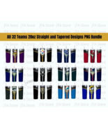 NFL Football All 32 Teams  Skinny Straight &amp; Tapered Tumbler Designs Bundle - $2.50