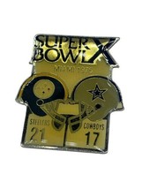 Vintage NFL Super Bowl X (10) Starline Collectors Pin Steelers Cowboys Football - £9.40 GBP