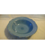 BLUE SOUP OR SALAD BOWL WITH SCALLOPED EDGES AND RAISED DETAIL FROM HOME... - £23.49 GBP