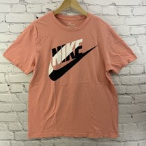 The Nike Tee Shirt Mens Sz M Pink Peach Logo  - $15.84