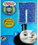 THOMAS AND FRIENDS FULL STEAM AHEAD BLUE CURTAIN DRAPES WINDOW TREATMENT... - €41,60 EUR