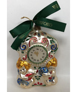 NEW Waterford Holiday Heirlooms Cherubian New Years Clock 2000 glass Orn... - $47.40