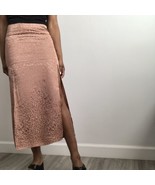 Ella By Vane Anguiano Jacquard Skirt S Maeve Pink Side Zip High Thigh Sl... - £19.63 GBP