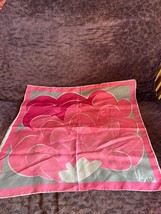 Vintage Vera Signed Shades of Pink Ombre &amp; Gray Abstract Lotus Flower Si... - $11.29