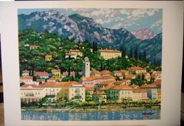 Howard Behrens &quot;Bellagio Hillside&quot; Hilltop Waterview Homes Signed/# Serigraph - £90.98 GBP