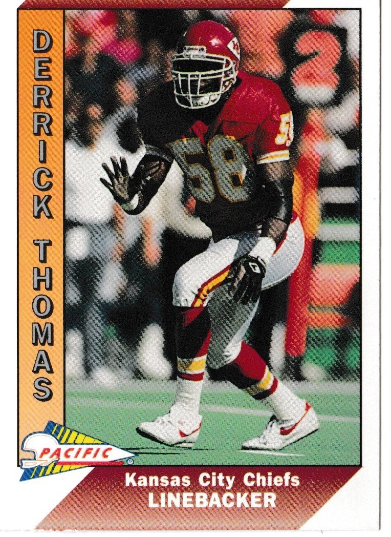 1991 Pacific Derrick Thomas Football Trading Card #222 Kansas City Chiefs - $1.97