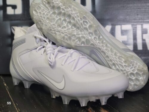Primary image for Nike Alpha Huarache 8 Elite LAX White Grey Lacrosse Cleats CW4440-110 Men 16