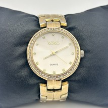XOXO Gold Tone Crystals Stainless Steel Women’s Quartz Watch New Battery - $12.28