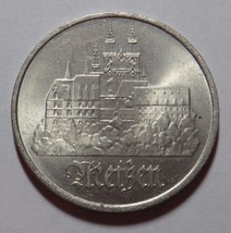 EAST GERMANY DDR 5 MARKS COIN 1972 MEISEN aUNC RARE - $13.95