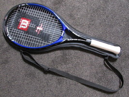 PRINCE PLAY+STAY 27 OVERSIZE TENNIS RACKET W/WILSON CARRYING BAG GENTLY ... - £19.60 GBP