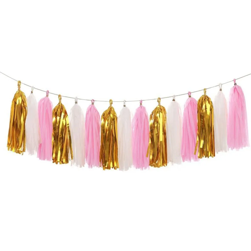 Play Tissue Paper TAels Birthday Party Decoration Hanging Garland Ribbon Curtain - £23.17 GBP