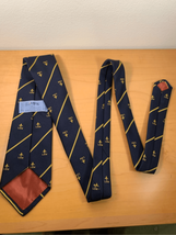 Vintage Polyester Aviation Pointed Neck Tie-Blue/Yellow Airplanes Design... - $6.14