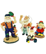 Lot Of 4 Character Santa Clauses Sports Doctor Painter Vintage - $307.56 MXN