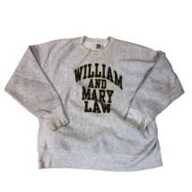 Vintage William &amp; Mary Law School Gray Sweatshirt Size XL Made in USA Di... - $49.47