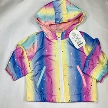 Toddler Girls Rainbow Windbreaker Size 18 months- Has Sparkle Dots - $15.31