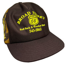 Vintage Broad Street Wrecker Hat Cap Snap Back Camo Mesh Trucker Route 66 Mens - £19.83 GBP