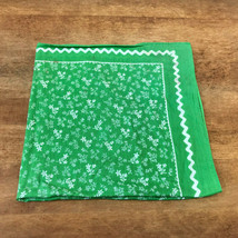 Vintage Green Bandana Rare Floral Pattern - $24.14