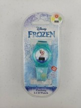Rare Disney Frozen Elsa Kids Wristwatch Rotating Flash Lcd Watch Band Snowflakes - £9.37 GBP