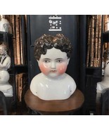 RARE German Bisque Doll Head, Glazed Porcelain China Doll from 1800s, An... - $188.88