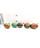 Vintage Hand Painted Wooden Easter Eggs Polish/Ukraine ? Lot of 5 - $18.00