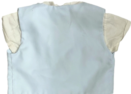 1960's Baby Boy Christening Outfit Blue & White With Diaper Cover - Size NB image 6
