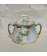 Antique Bavaria Porcelain Footed Sugar Bowl Hand Painted 4.5&quot; - £11.86 GBP