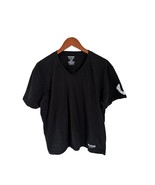 TRUE RELIGION Tee Black Cotton T-Shirt Silver Emblem Size XLarge - $12.86