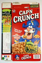 1999 Empty Quaker Cap&#39;n Crunch Meanies 22OZ Cereal Box SKU U198/163 - £15.12 GBP