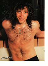 Jon Bon Jovi teen magazine pinup clipping shirtless in a hot tub necklac... - £2.79 GBP