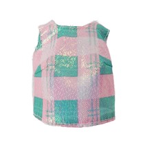 2015 Barbie Fashionistas 29 Plaid Pink Teal Shimmery Tank Sleeveless Top DMF31 - £3.98 GBP