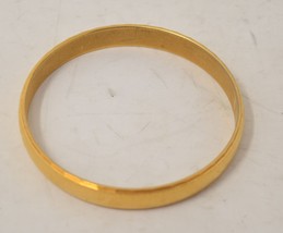 Vintage Monet Gold Tone Bangle Bracelet Etched Stars Signed - £28.80 GBP