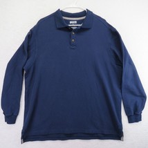 Duluth Trading Polo Shirt Mens Size Extra Large Blue Long Sleeve Collared - $17.82