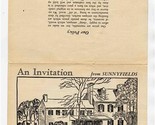 Sunnyfields Antiques Baltimore Maryland An Invitation Brochure E L Ridou... - $14.85