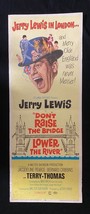 Don&#39;t Raise The Bridge Lower The River Insert Movie Poster Jerry Lewis - £41.73 GBP
