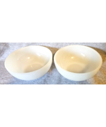 2 Vintage Fire King Anchor Hocking White Milk Glass 5&quot; Bowls Chili Cerea... - £15.73 GBP