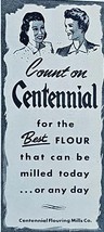 CENTENNIAL FLOUR - 1946 Vintage Print Ad - FLOURING MILLS CO. Best Flour... - $14.07 CAD
