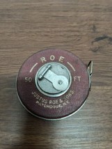 Tool Vintage Roe Standard 50 Ft. Tape Measure - Justus Roe &amp; Sons Patcho... - £9.56 GBP