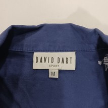 Vintage David Dart Sport N6B609 Women's Medium Blue Front Button Jacket Blouse image 3