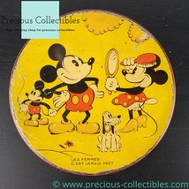 Extremely rare! Antique Mickey and Minnie Mouse canister. Walt Disney collectibl - £197.04 GBP