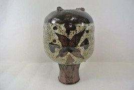 Studio Pottery Sculpture Upside Down Vase Canadian Fine Art Vancouver BC MCM - £100.84 GBP